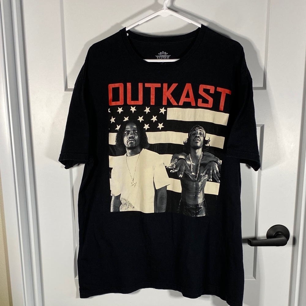 Outkast Stankonia Graphic Tee Black Shirt American Flag Men's Size XL